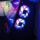 RGB shaders de jeu pour PC avec ventilateurs LED violets et lumières d'ambiance colorées, sur un bureau moderne. La configuration high-tech met en valeur l'esthétique gaming, idéale pour les amateurs de technologie.